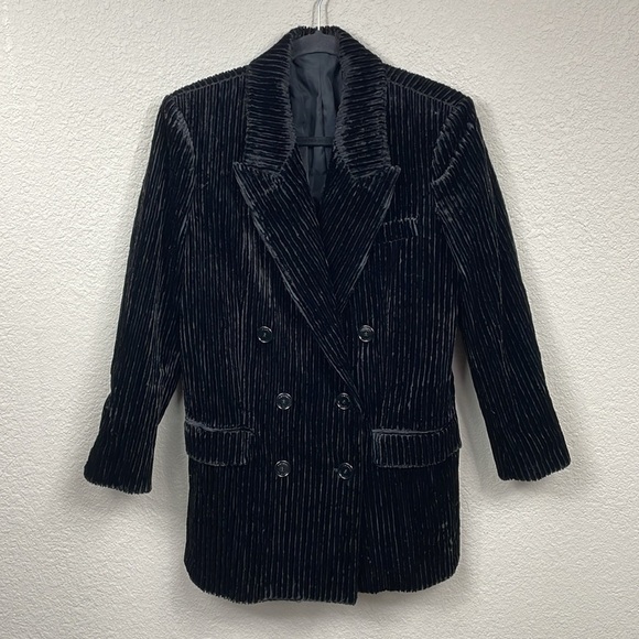 New Isabel Marant Dita Double Breasted Corduroy Ribbed Stretch Velvet Blazer 40 - Picture 7 of 16